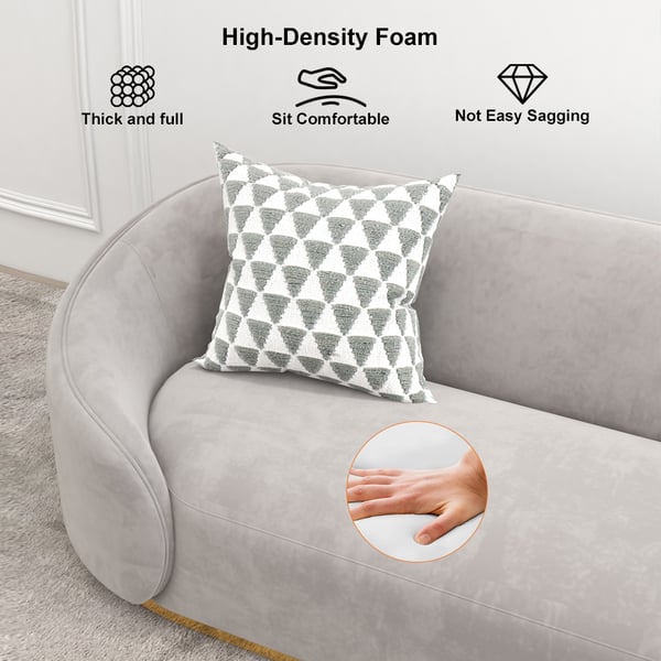 Tamaño personalizable Sofá de terciopelo de diseño moderno con cubierta de tapicería seccional 2
