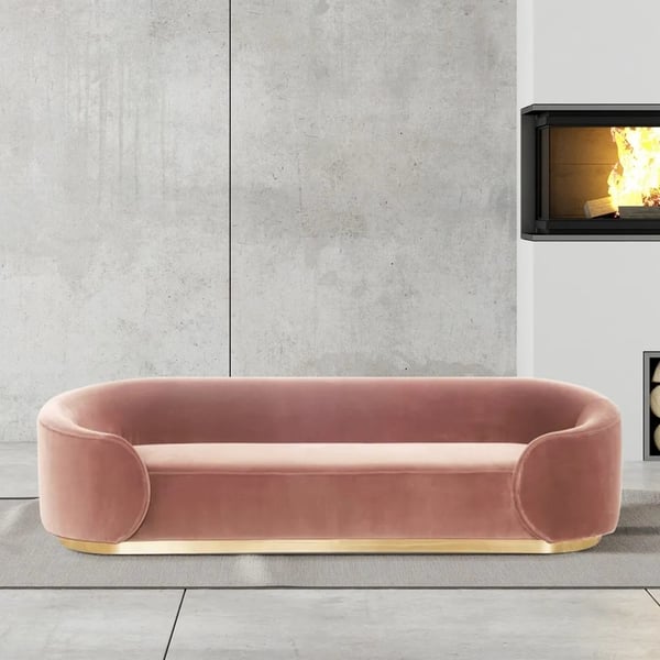 Tamaño personalizable Sofá de terciopelo de diseño moderno con cubierta de tapicería seccional 4