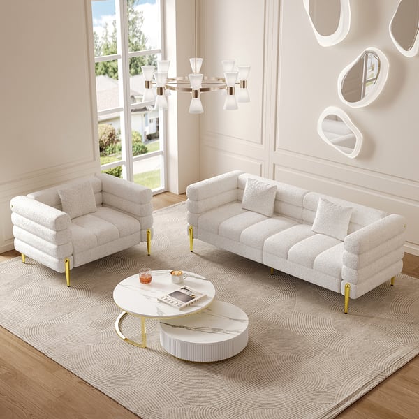 Sofá de salón de lujo Conjunto de tejido de terciopelo Sofas modernas de cubierta seccional Sofá reclinable 0