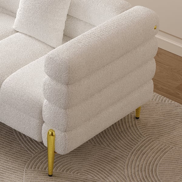 Sofá de salón de lujo Conjunto de tejido de terciopelo Sofas modernas de cubierta seccional Sofá reclinable 4