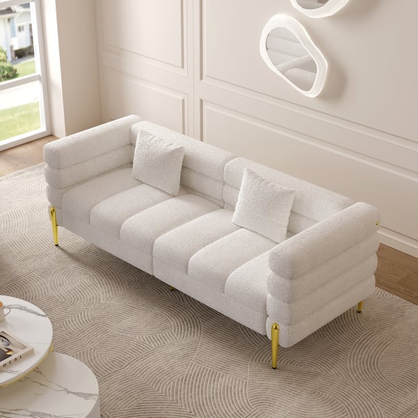 Sofá de salón de lujo Conjunto de tejido de terciopelo Sofas modernas de cubierta seccional Sofá reclinable 3