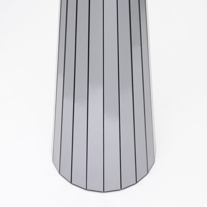 Tabla de café de vidrio de círculo de espejo moderno para sala de estar contemporánea 64x64 9
