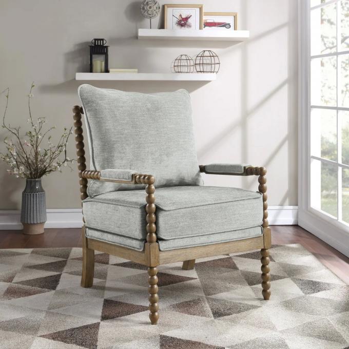 Sillón de ocio con marco de madera Sillón de salón Muebles de jardín 4
