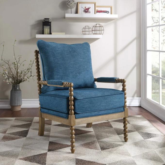 Sillón de ocio con marco de madera Sillón de salón Muebles de jardín 6