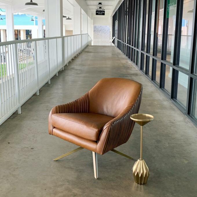 ODM Moderna silla giratoria base de metal para oficina sala de estar de ocio 8