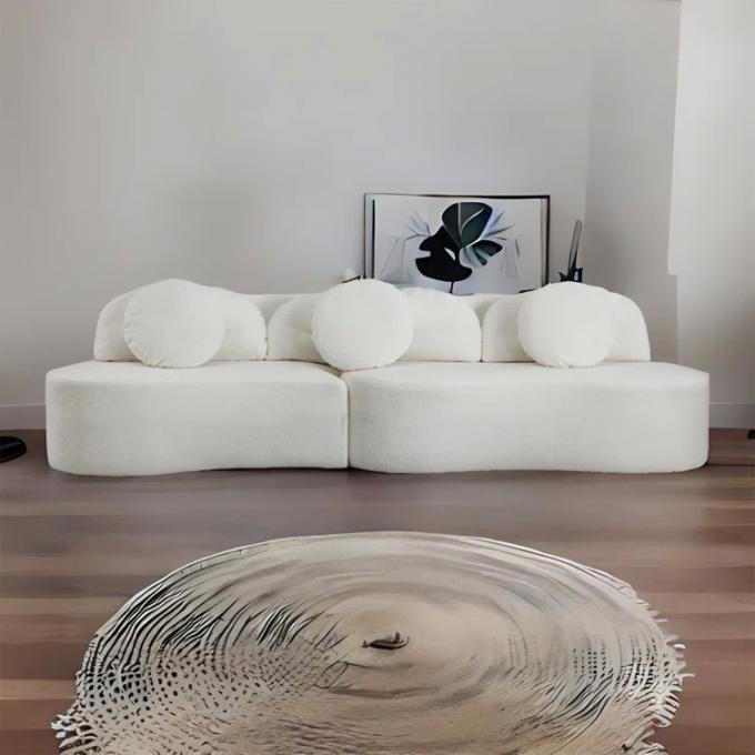 Sofá de tejido de bucle personalizado Sofá de tejido blanco 2