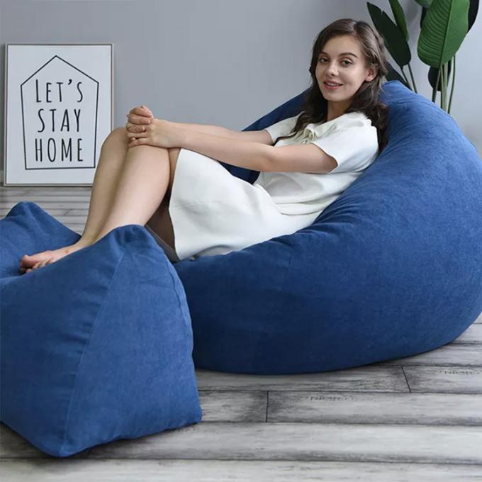 Silla de salón con bolsas de frijoles gigantes de 7 pies de altura de tela de piel falsa suave de EPS 15
