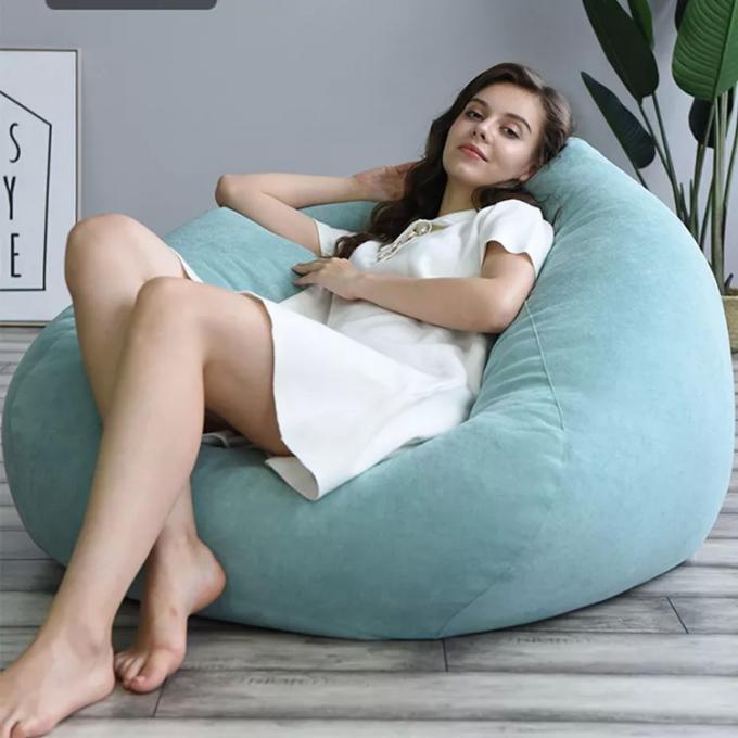 Silla de salón con bolsas de frijoles gigantes de 7 pies de altura de tela de piel falsa suave de EPS 17