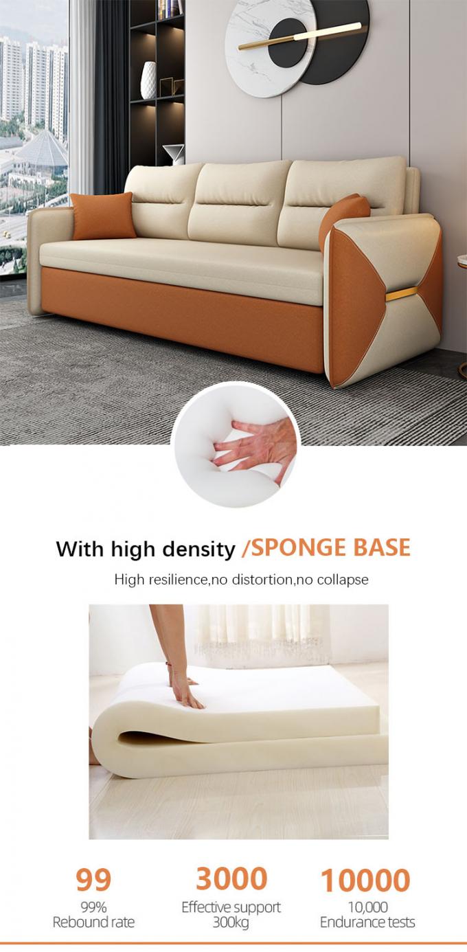 Muebles de sala de estar Sofá convertible cama Loveseat Sleeper Tapa de tela 3