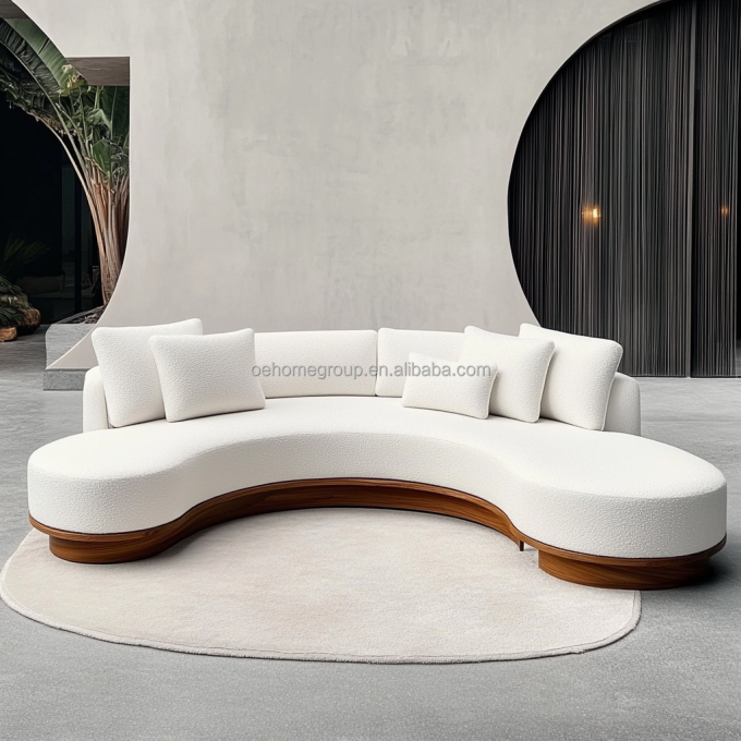 Muebles de sala de estar Sofá de terciopelo nórdico Lujo ligero Sofá de dos plazas creativo con material de revestimiento de tela 3