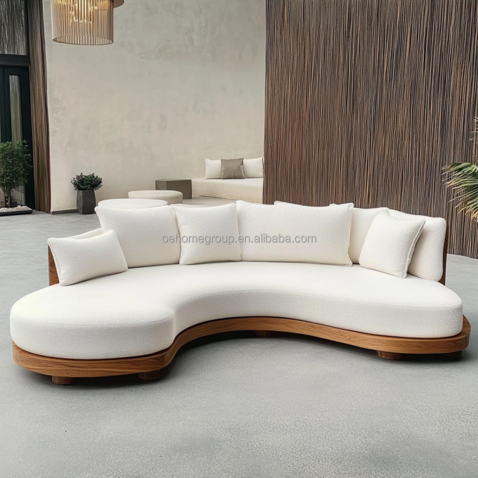 Muebles de sala de estar Sofá de terciopelo nórdico Lujo ligero Sofá de dos plazas creativo con material de revestimiento de tela 4