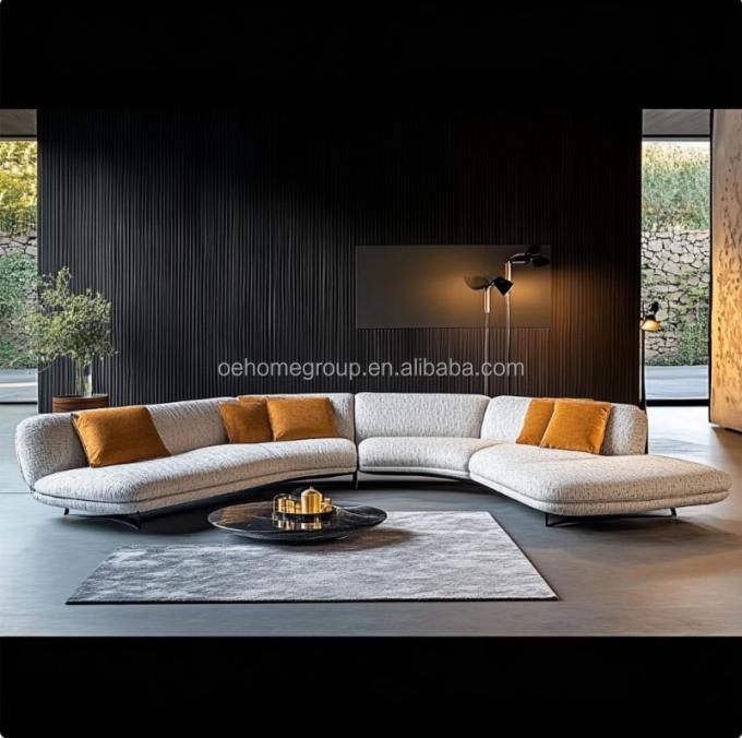 Sofá minimalista para sala de estar, diseño italiano de moda para relajación y confort en el ocio 4