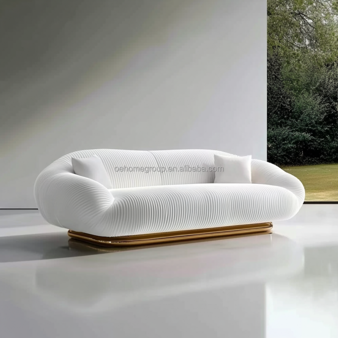 2 Tipo reclinable Sofas italianas Muebles para el hogar de diseño moderno Muebles de salón de lujo 2