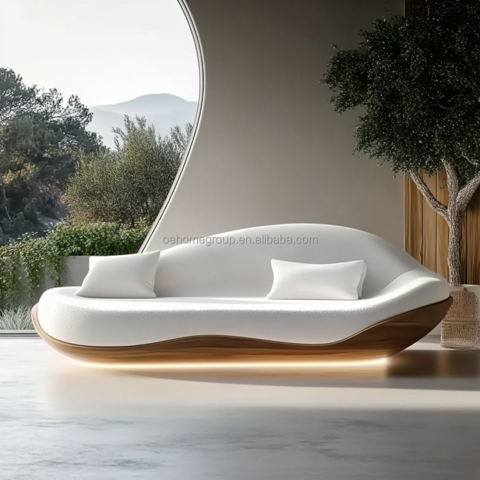 2 Tipo reclinable Sofas italianas Muebles para el hogar de diseño moderno Muebles de salón de lujo 6