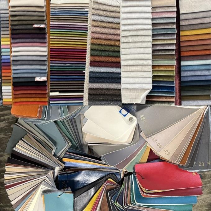 De terciopelo y cuero genuino Set de sofá para hoteles multifuncional Muebles de vestíbulo de hoteles Muebles de salones o apartamentos 20