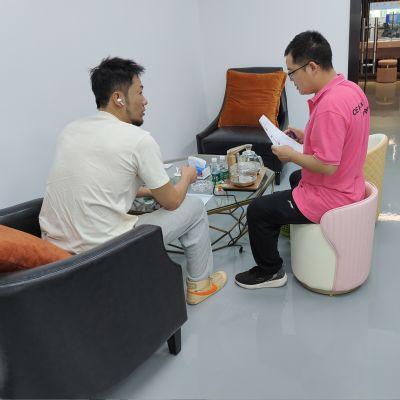 De terciopelo y cuero genuino Set de sofá para hoteles multifuncional Muebles de vestíbulo de hoteles Muebles de salones o apartamentos 38