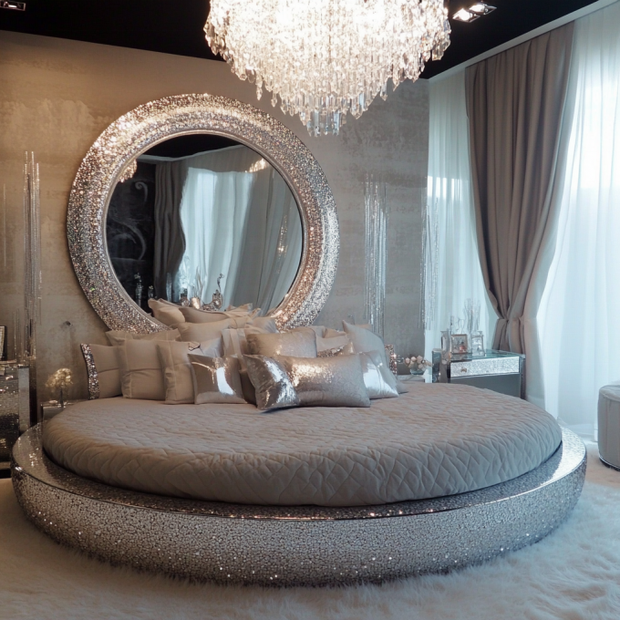 Queen Size Espejo Moderno de Estilo de Cama Modernos Espejos Muebles de Dormitorio Con El Último Diseño Espejo 5