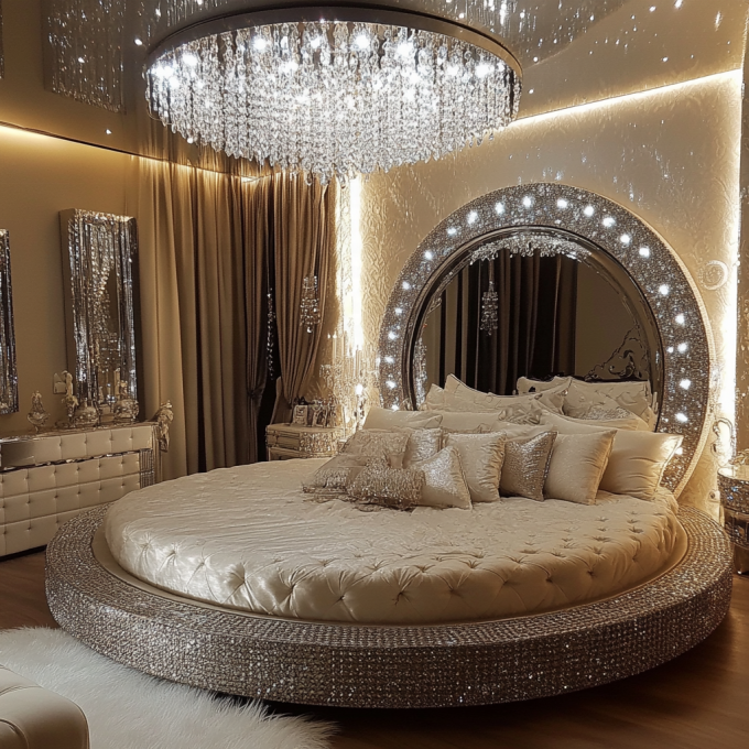 Queen Size Espejo Moderno de Estilo de Cama Modernos Espejos Muebles de Dormitorio Con El Último Diseño Espejo 6