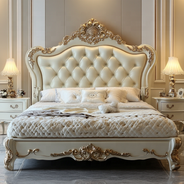 Muebles de dormitorio para casa, diseño moderno, tamaño king, camas dobles de lujo con tamaños personalizados 2