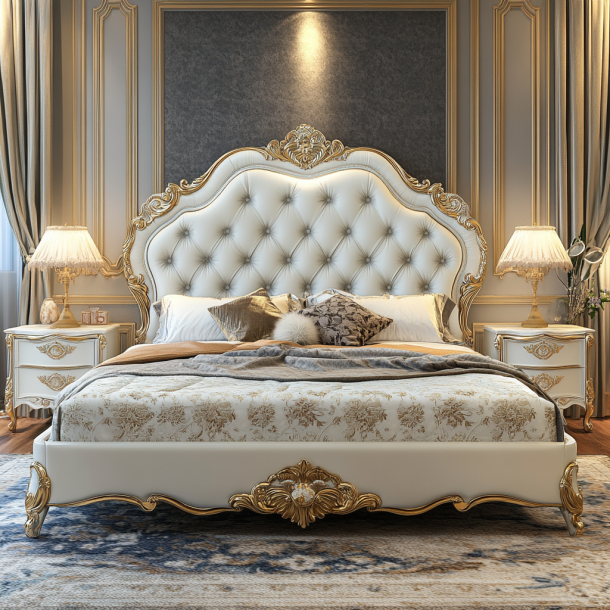 Muebles de dormitorio para casa, diseño moderno, tamaño king, camas dobles de lujo con tamaños personalizados 3