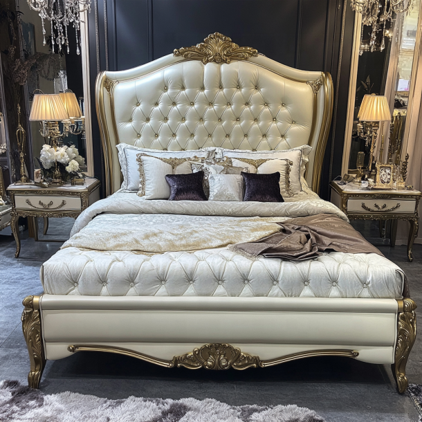 Muebles de dormitorio para casa, diseño moderno, tamaño king, camas dobles de lujo con tamaños personalizados 4