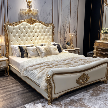 Muebles de dormitorio para casa, diseño moderno, tamaño king, camas dobles de lujo con tamaños personalizados 7