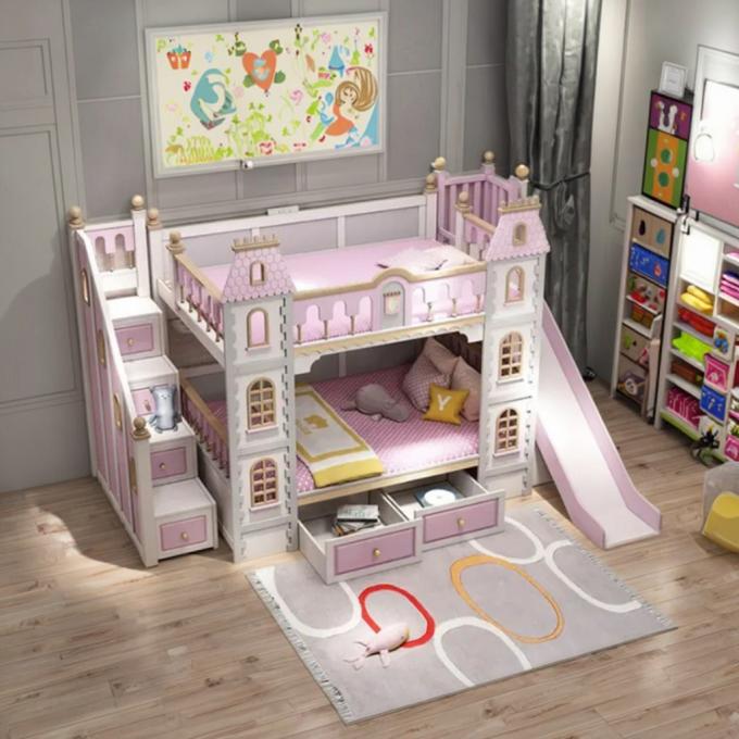 Imprescindible Muebles de Dormitorio Azules Cama Litera de Madera Maciza y MDF para Niños en Azul 2