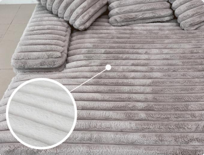 Sofá seccional moderno de tela de pana con chaise longue, sofá cama para cine, entrega a domicilio, para sala de estar contemporánea 6