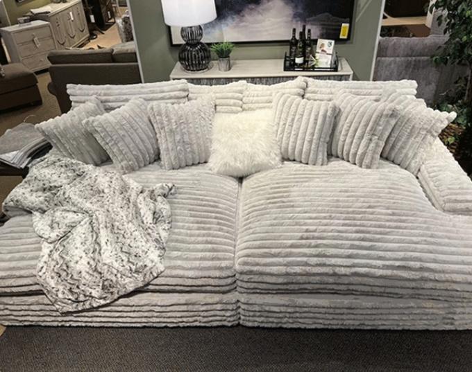 Sofá seccional moderno de tela de pana con chaise longue, sofá cama para cine, entrega a domicilio, para sala de estar contemporánea 10