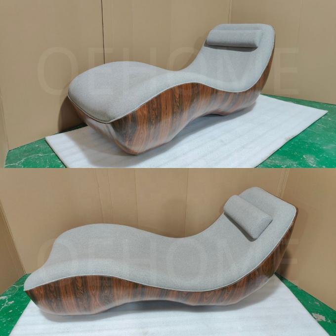 Silla de ocio de forma moderna única Mecanismo de operación del sillón de mano Silla de madera sólida Para el hotel en casa 8