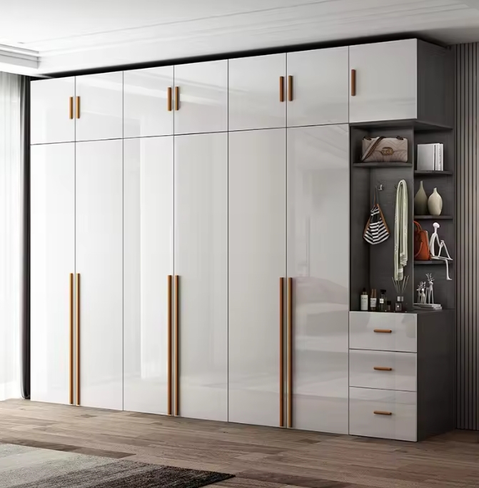 Armario de ropa de madera MDF de 2 puertas moderno y personalizado para dormitorio, funcional y extensible 1