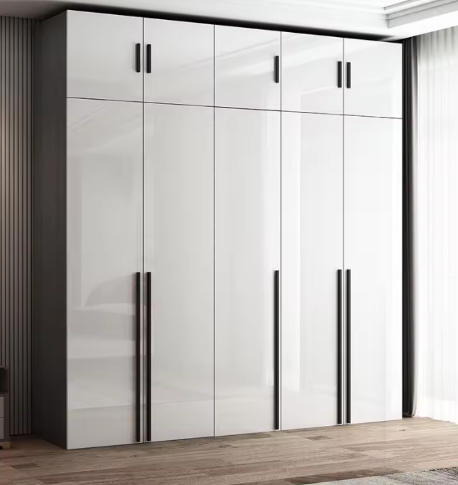 Armario de ropa de madera MDF de 2 puertas moderno y personalizado para dormitorio, funcional y extensible 4
