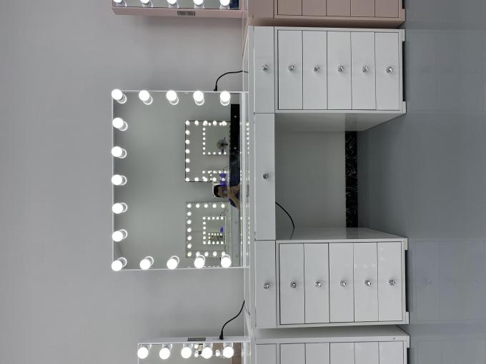 Y Embalaje de vestidora moderna mesa con luz espejo dormitorio vestidora maquillaje escritorio espejos Led conjunto cajones vestidores 2