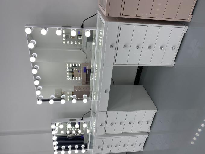 Y Embalaje de vestidora moderna mesa con luz espejo dormitorio vestidora maquillaje escritorio espejos Led conjunto cajones vestidores 3