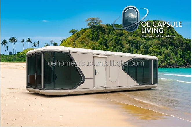 Casa prefabricada Hotel de lujo Villa modular de 2 dormitorios Casas prefabricadas Edificio prefabricado Espacio cápsula Cabinas prefabricadas 5