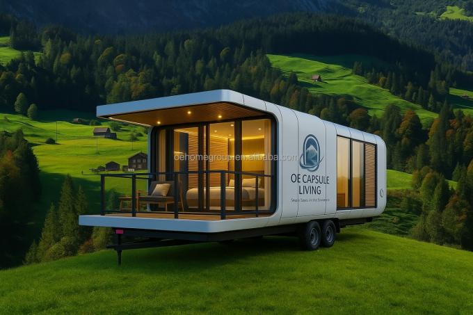 Modular 7 de lujo prefabricado de acero inteligente pequeño espacio cápsula hogar prefabricado habitación cápsula hotel casa cápsula exterior 6