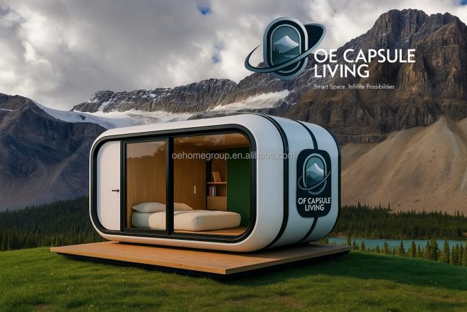 Modular 7 de lujo prefabricado de acero inteligente pequeño espacio cápsula hogar prefabricado habitación cápsula hotel casa cápsula exterior 7