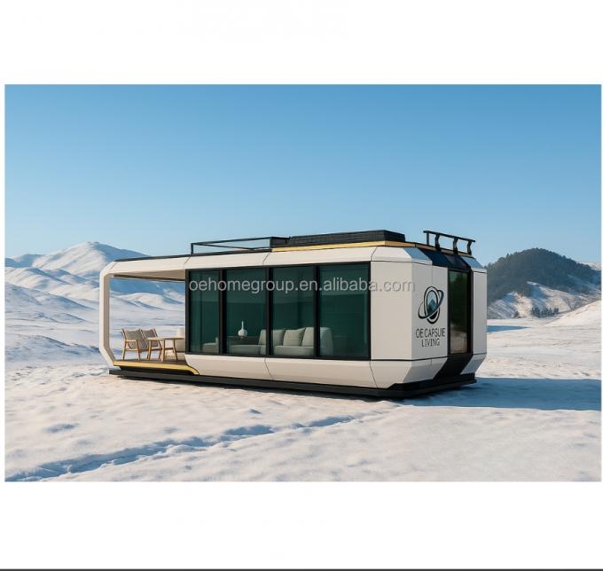 Sistema inteligente al aire libre Camping Casa de cabaña Casa móvil Espacio para el hogar Espacio prefabricado Capsula de habitación 4
