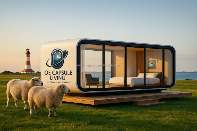 Lujo 20 pies Casa de contenedores de envío moderno Residencial pequeño Estructura de acero prefabricada para hoteles Villas Espacio de apartamentos 4