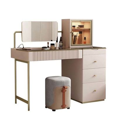 Muebles modernos de madera mesa de vestir maquillaje espejo con cajones