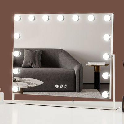 Iluminado Iluminado Pequeño espejo de Hollywood 12x de aumento