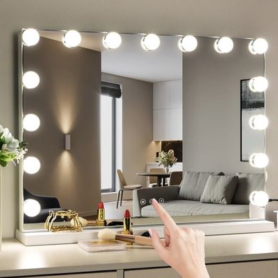 Gran espejo de Hollywood y luces 50 veces más grandes para maquillaje en casa
