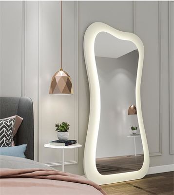 Espejo de piso de Hollywood de pie de longitud completa con luz led 71x32