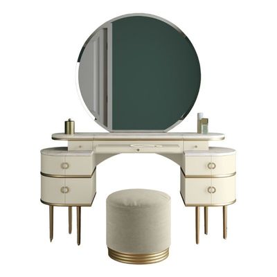 Espejo de maquillaje escritorio de vanidad vestidor silla de mesa conjunto ODM