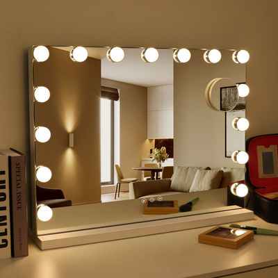 Espejo de maquillaje de belleza personal con música inteligente y luces de Hollywood