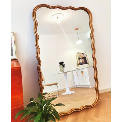 Largo de piso personalizado Espejo de piso de gran tamaño Marco de madera 71x32