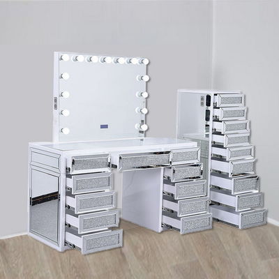 Maquillaje con espejo Led Vanity Hollywood mesas de vestir OEM