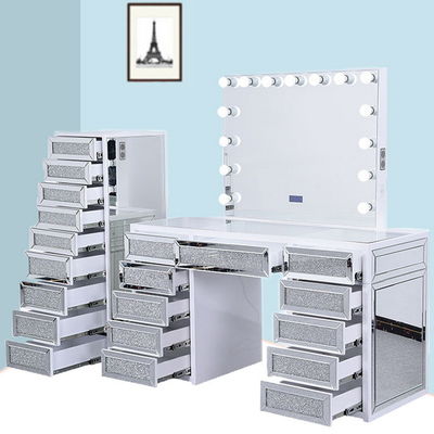 Muebles de dormitorio maquillaje personalizado Vanidad Hollywood Espejo Mesa de vestir