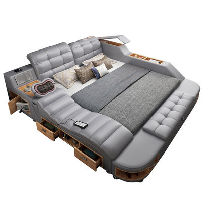 ISO9001 Plataforma de tamaño King Queen Cuadro de cama Muebles multifuncionales para dormitorios