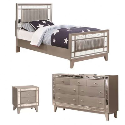 Decoraciones de dormitorio contemporáneo tapizado hechas a medida Madera MDF